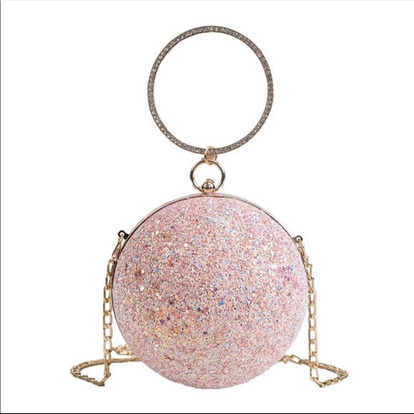 Pink crystal diamond evening clutch - Picture 2 of 3